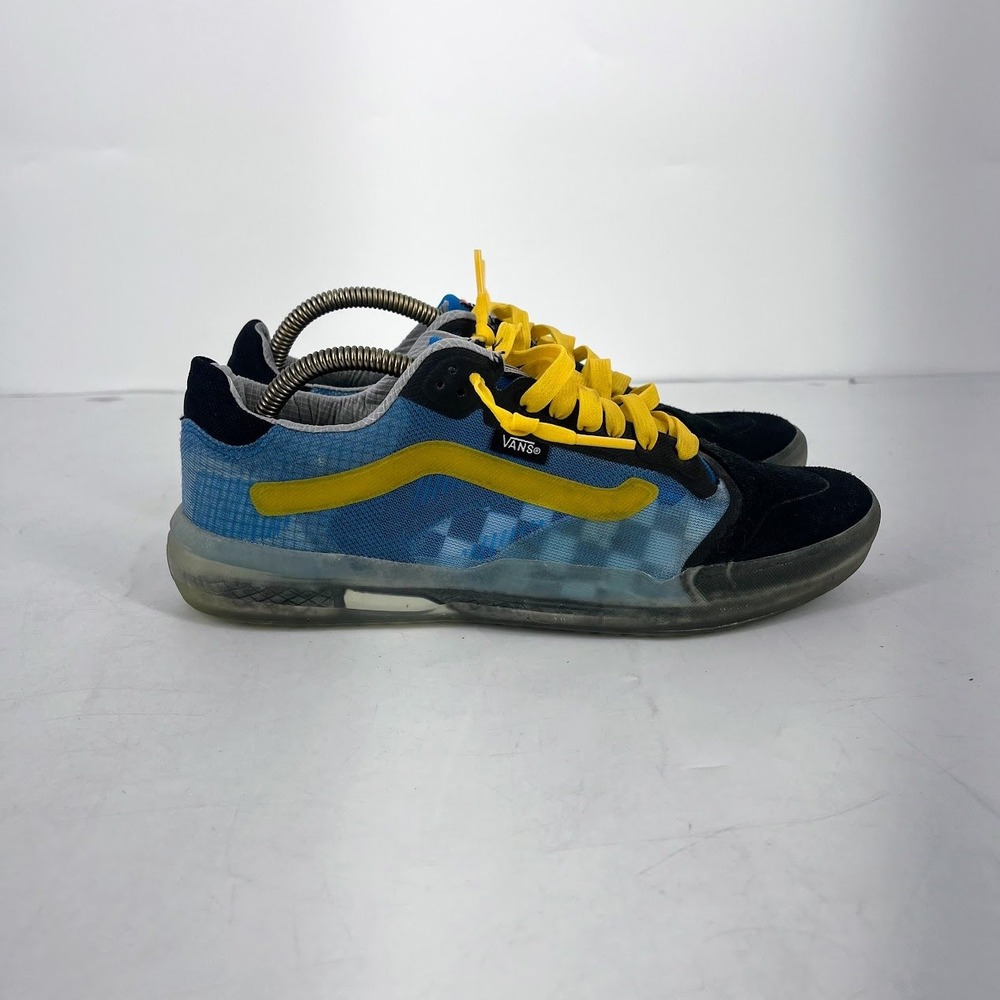 Vans EVDNT UltimateWaffle Mens 8.5 Blue Yellow Black Skate Shoes 721356 - Picture 3 of 11
